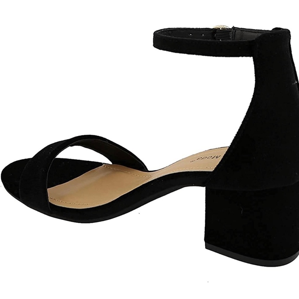 TOP Moda Over The Toe Strap Ankle Wrap Strap 2" Block Heel Open Toe Dress Sandal